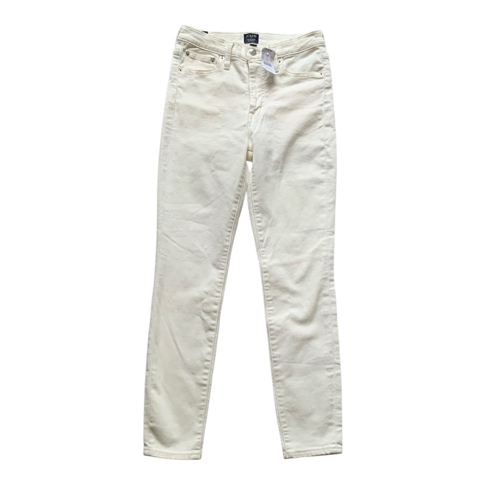 NWT J.Crew Highest-Rise Skinny Jeans in White Denim Sz 26 G1975 - Picture 4 of 10